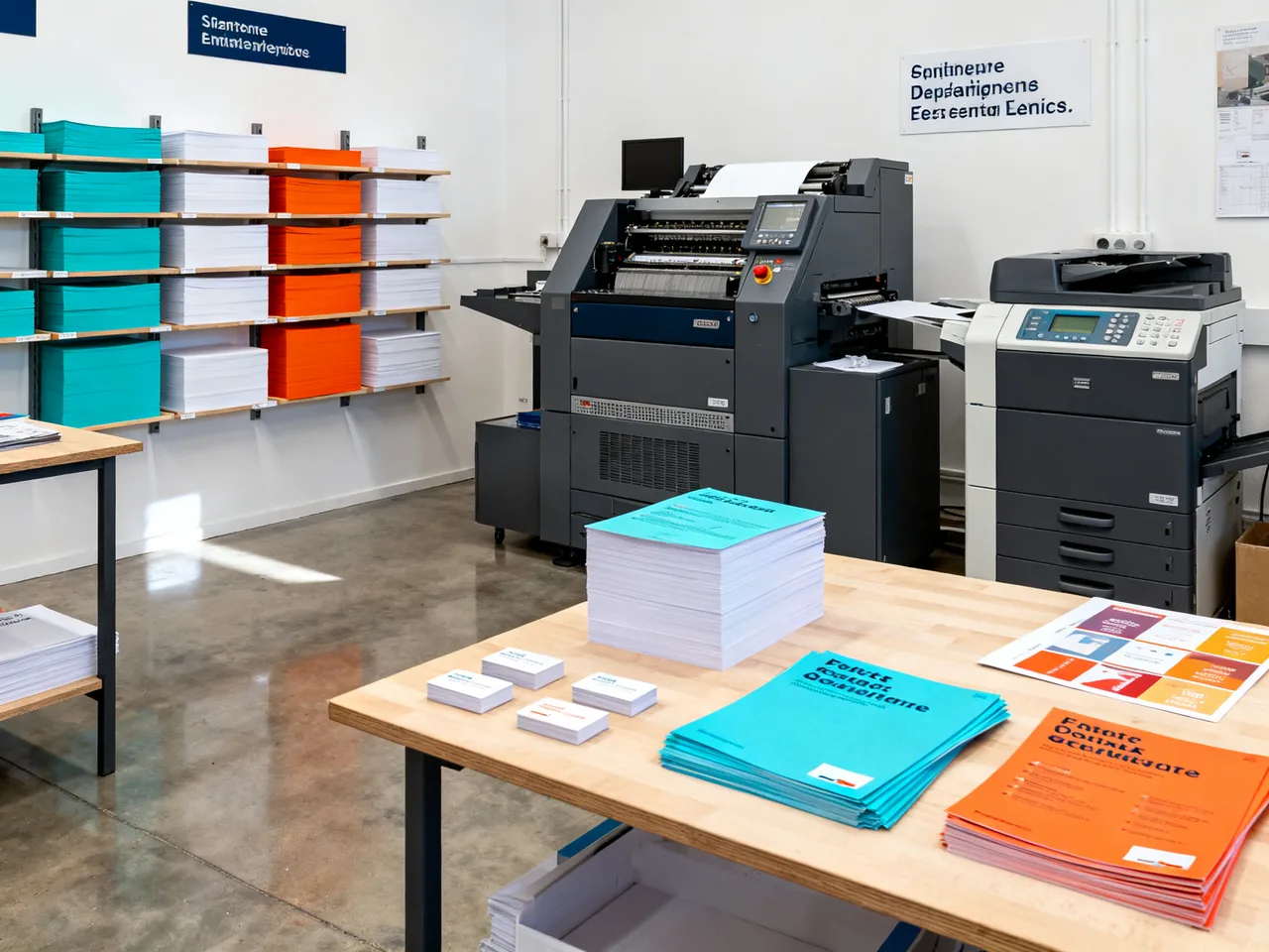 Atelier d'impression à Rambouillet — presse numérique en activité